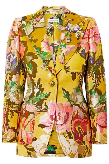 DRIES VAN NOTEN Floral-jacquard blazer