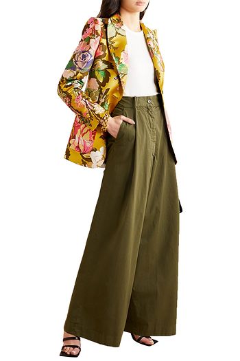 DRIES VAN NOTEN Floral-jacquard blazer