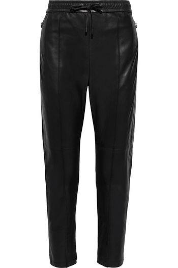 ISABEL MARANT Coya cropped leather track pants