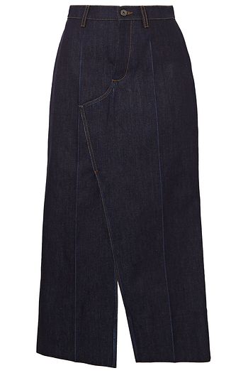 MARNI Paneled denim midi skirt