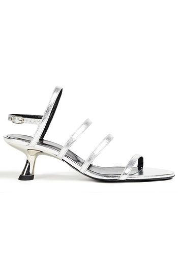 SIMON MILLER Strappy Tee metallic leather slingback sandals