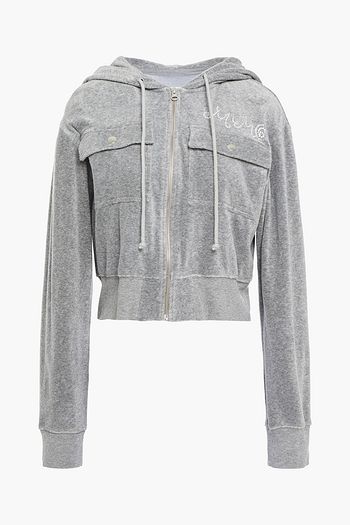MM6 MAISON MARGIELA Melierter Hoodie aus Frottee mit Verzierung