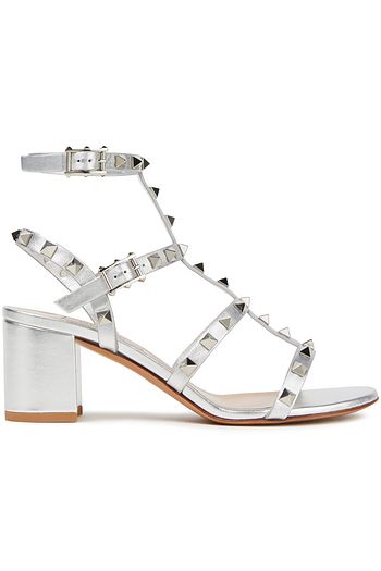 VALENTINO GARAVANI Sandalen aus Metallic-Leder mit Nieten