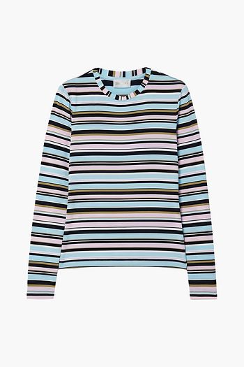 STINE GOYA Maya striped stretch-jersey top