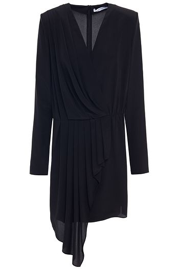 GIVENCHY Wrap-effect pleated silk crepe de chine mini dress