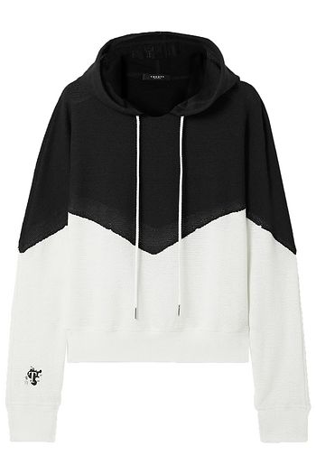 TWENTY MONTRÉAL Breathe two-tone cotton-blend mesh hoodie