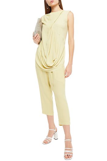 RICK OWENS Draped crepe top