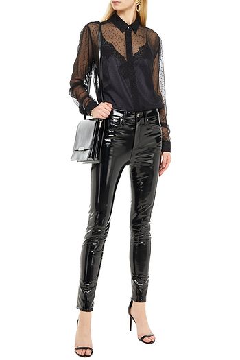 SAINT LAURENT Fil coupé silk-chiffon shirt