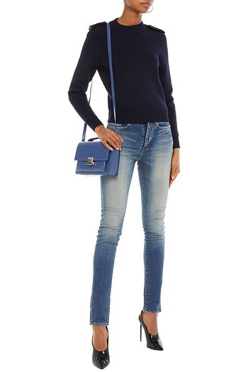 SAINT LAURENT Faded high-rise skinny jeans