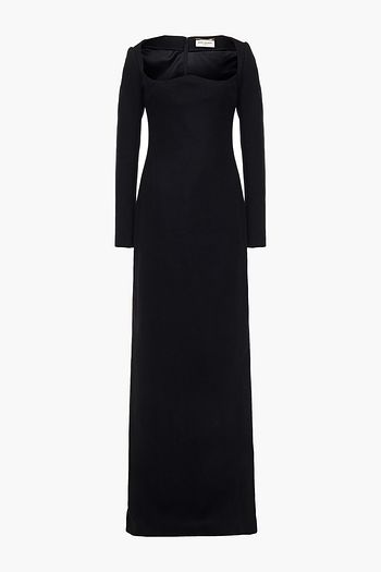SAINT LAURENT Wool-felt maxi dress