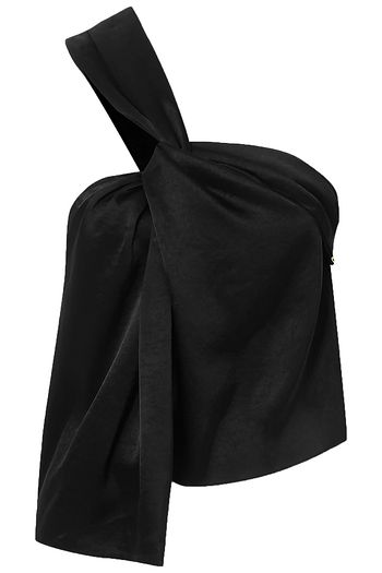 NANUSHKA Manon one-shoulder knotted washed-satin top