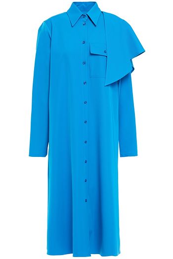 MM6 MAISON MARGIELA Drapiertes Hemdkleid aus Twill in Midilänge
