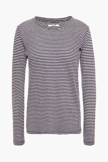 ISABEL MARANT ÉTOILE Striped linen and cotton-blend jersey top
