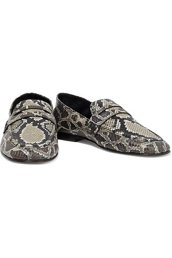 ISABEL MARANT Fezzy Loafers aus Leder mit Schlangeneffekt und einklappbarer Fersenpartie