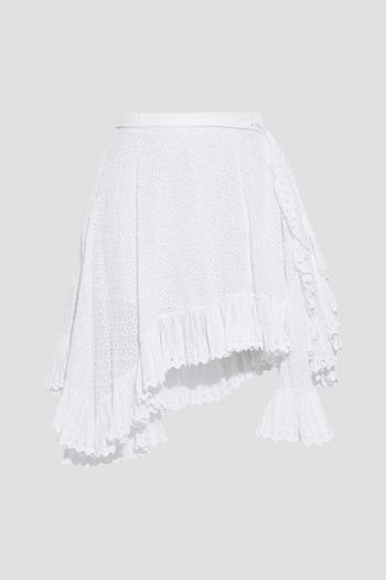 ISABEL MARANT Zanna ruffled broderie anglaise cotton mini skirt