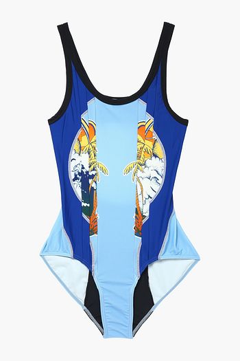 STELLA MCCARTNEY Printed stretch-knit swimsuit