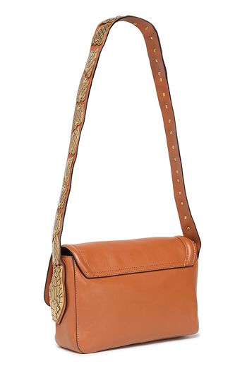 RED(V) Appliquéd leather shoulder bag