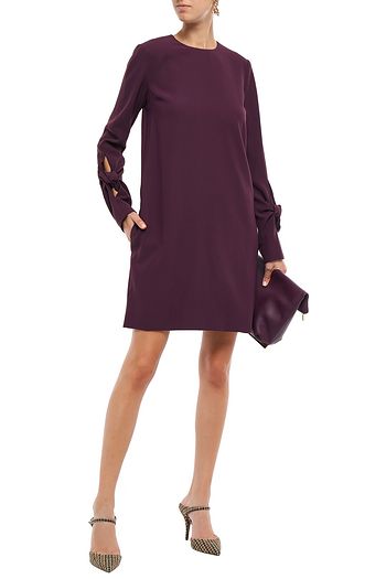 VICTORIA, VICTORIA BECKHAM Knotted crepe mini dress
