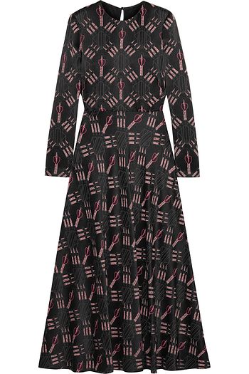 VALENTINO Midikleid aus Crêpe mit Print