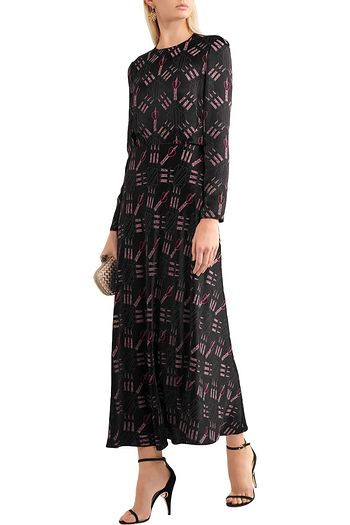 VALENTINO Midikleid aus Crêpe mit Print