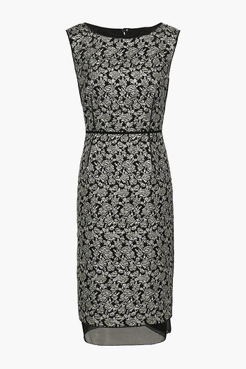 MARC JACOBS Organza-trimmed brocade dress