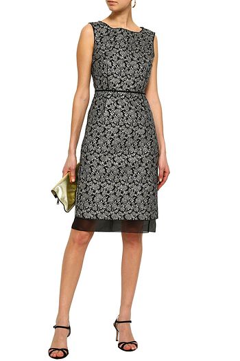 MARC JACOBS Organza-trimmed brocade dress