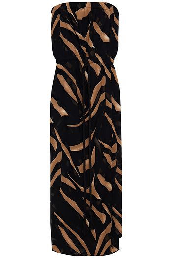 LISA MARIE FERNANDEZ Victor wrap-effect strapless burnout crepe midi dress