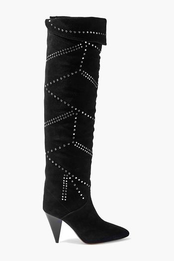 ISABEL MARANT Ladra studded suede knee boots