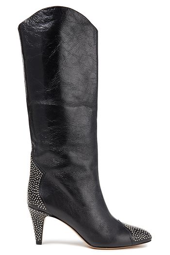 ISABEL MARANT Lestan studded crinkled-leather boots