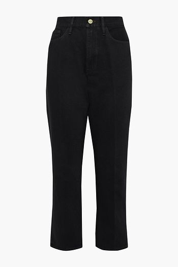 FRAME Le Piper cropped high-rise straight-leg jeans