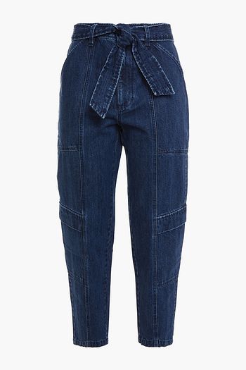 J BRAND Athena belted high-rise tapered jeans