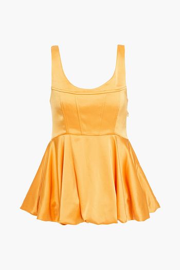 PARIS GEORGIA Sateen peplum top