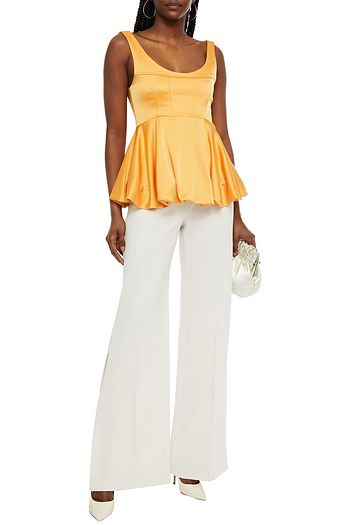 PARIS GEORGIA Sateen peplum top