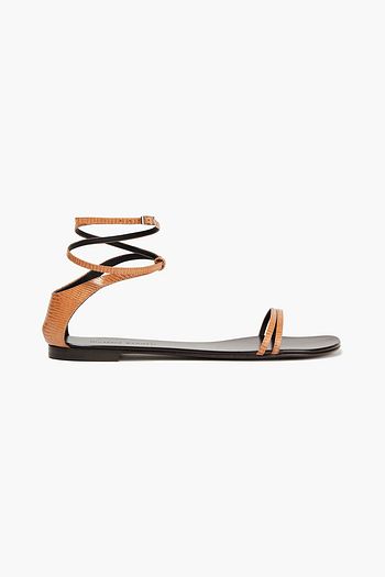 GIUSEPPE ZANOTTI Sandalen aus Leder mit Eidechseneffekt