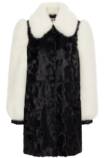 SHRIMPS Paneled two-tone faux fur coat