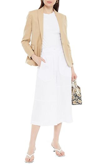 TIBI Plissé-woven culottes