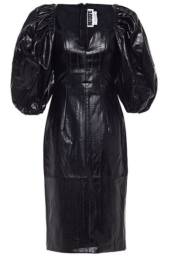 ROTATE BIRGER CHRISTENSEN Irina gathered faux leather dress