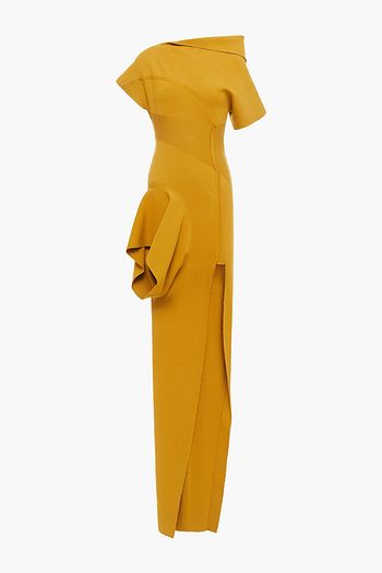 RICK OWENS Sandra cutout draped ponte maxi dress