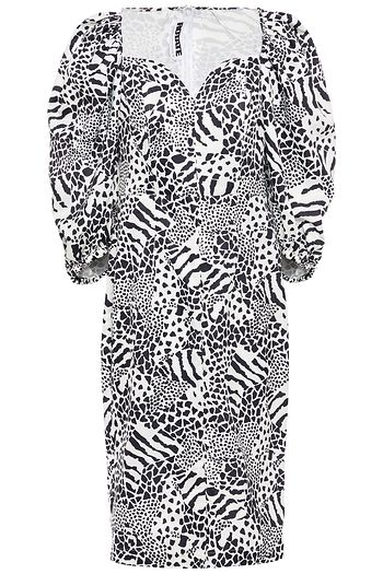 ROTATE BIRGER CHRISTENSEN Irina gathered printed satin dress