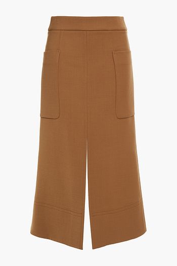 LVIR Wool-blend twill midi skirt