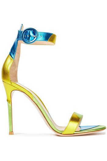 GIANVITO ROSSI Metallic leather sandals