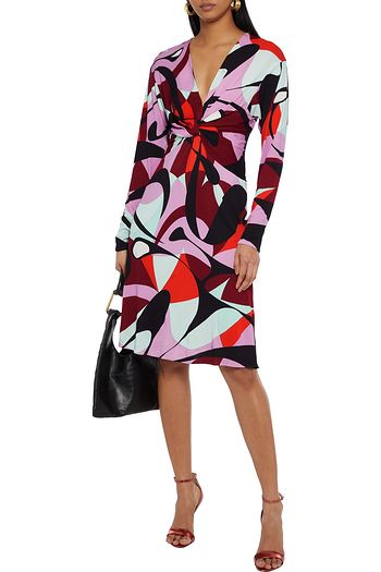 EMILIO PUCCI Twist-front printed jersey dress