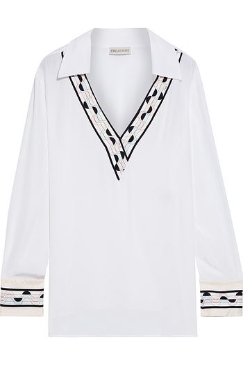 EMILIO PUCCI Printed silk crepe de chine blouse