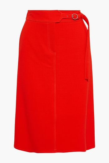 EMILIO PUCCI Wrap-effect wool-crepe skirt