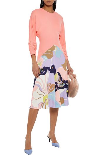 EMILIO PUCCI Ruched printed jersey dress