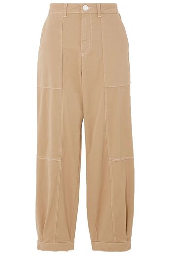 SEE BY CHLOÉ Cropped paneled cotton-blend drill tapered pants