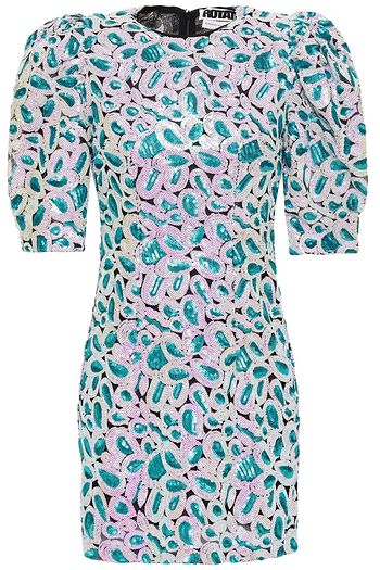 ROTATE BIRGER CHRISTENSEN Christina gathered sequined tulle mini dress