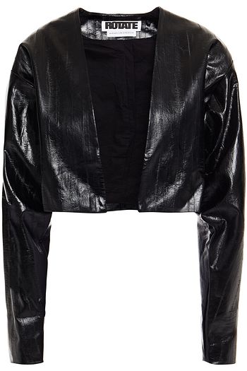 ROTATE BIRGER CHRISTENSEN Magrit cropped faux leather jacket