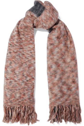 ISABEL MARANT Izia fringed mélange mohair-blend scarf