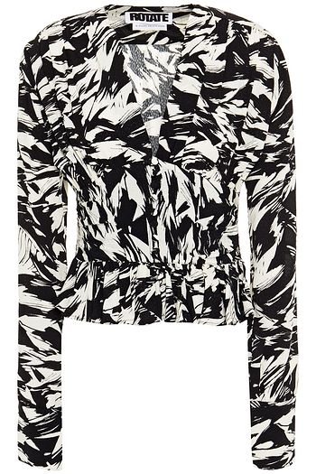 ROTATE BIRGER CHRISTENSEN Tracy printed jacquard top